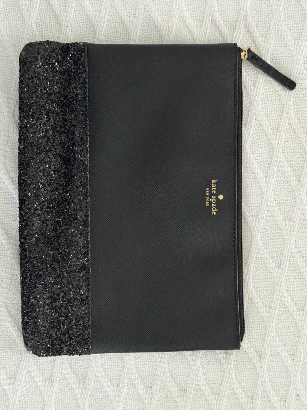 Kate Spade Black Glitter Pouch
